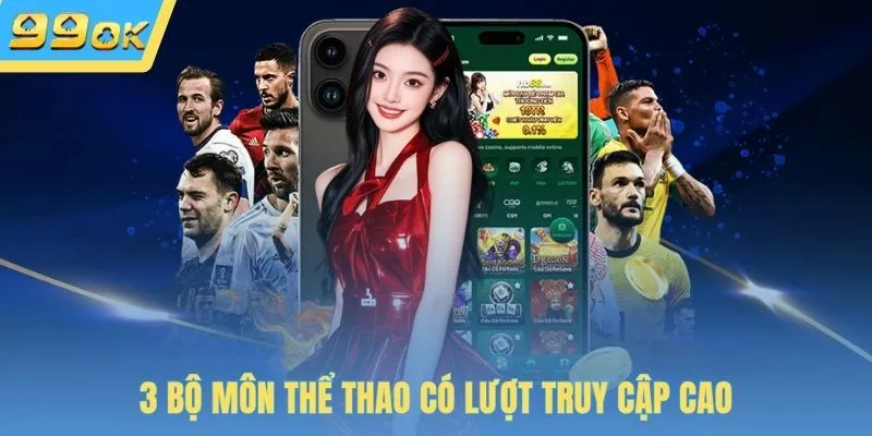 3 bộ môn thể thao có lượt truy cập cao